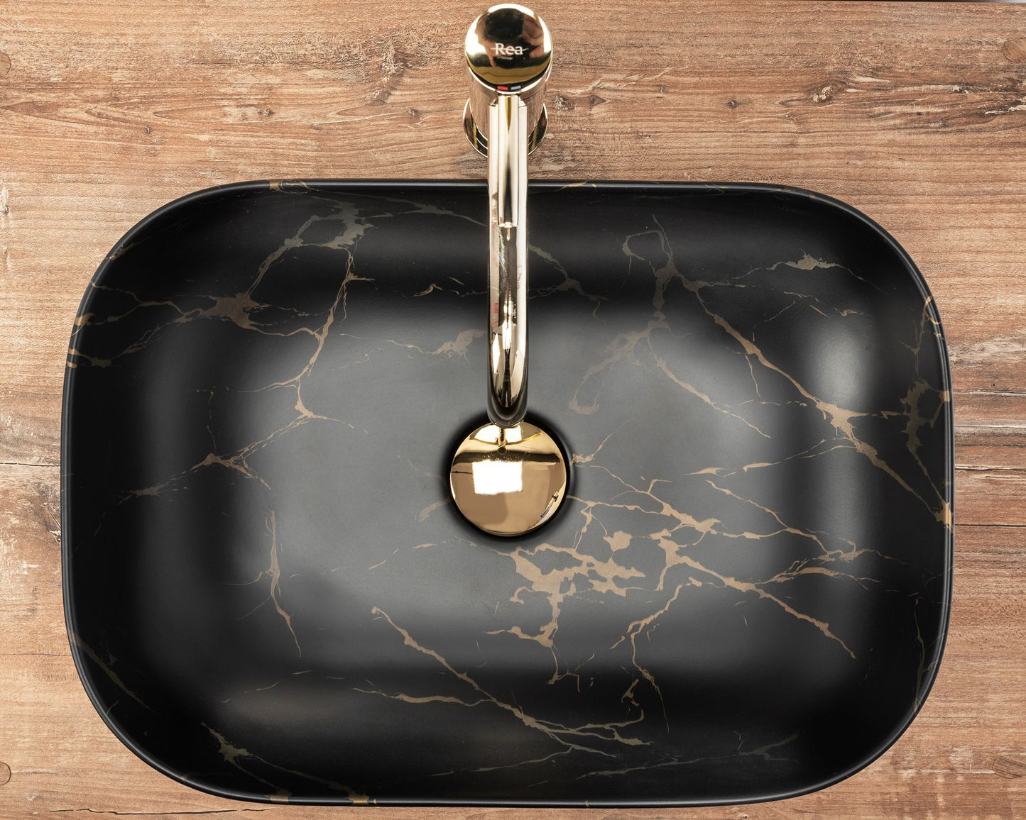 PASTATOMAS PRAUSTUVAS „REA BELINDA BLACK MARBLE MAT" JUODA