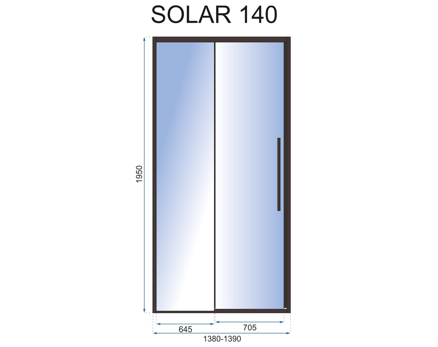 DUŠO DURYS „REA SOLAR" JUODA